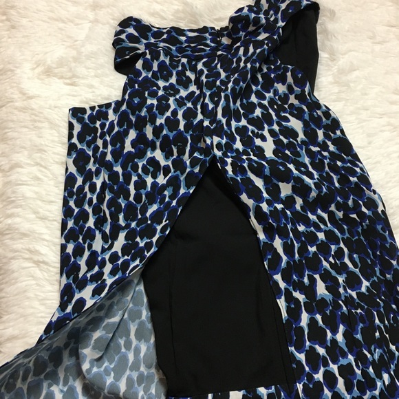 Bloomingdale's  Jumpsuit Le Gali Hildy  wide open leg animal print blue Sz XL - Picture 10 of 13